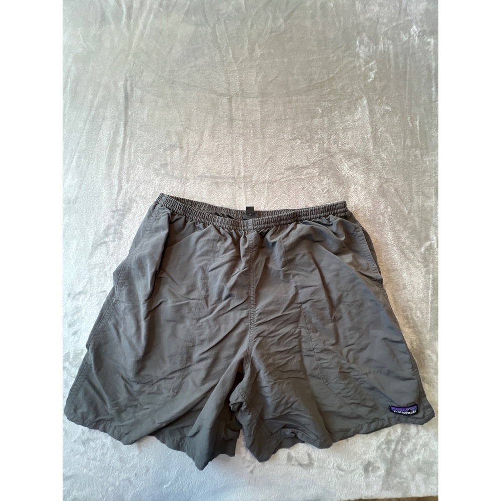 Patagonia Baggies Shorts Mens Large Gray Elastic Waist Mesh Liner Pockets